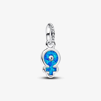 Charm Colgante Opalescente Azul Signo De La Mujer Pandora