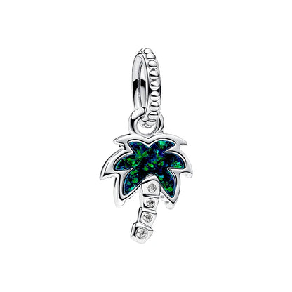 Charm Colgante Palmera Verde Opalescente Pandora