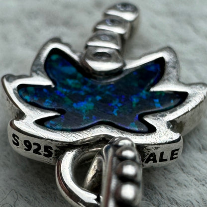 Charm Colgante Palmera Verde Opalescente Pandora Vista Desde Arriba