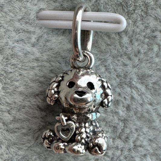 Charm Colgante Perro Poodle Pandora Vista Frontal