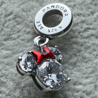 Charm Colgante Silueta Minnie Mouse Brillante Disney Pandora Vista Lateral