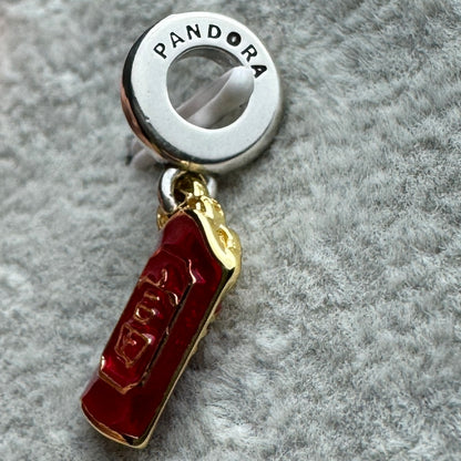 Charm Colgante Sobre De La Suerte Monedas Pandora Vista Del Costado