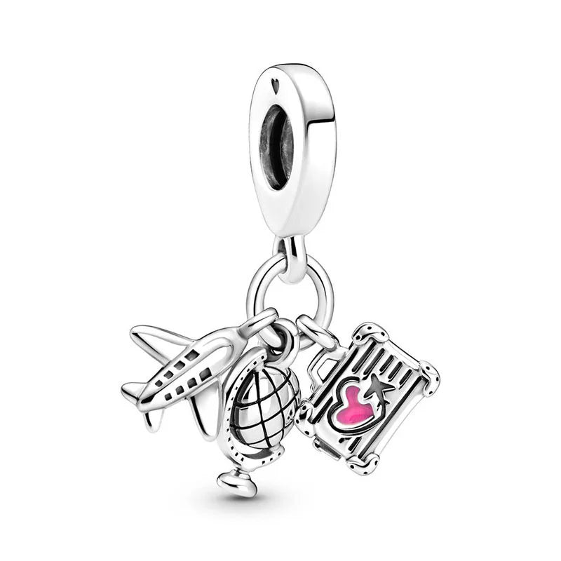 Charm Colgante Triple Avión, Globo Y Maleta Pandora