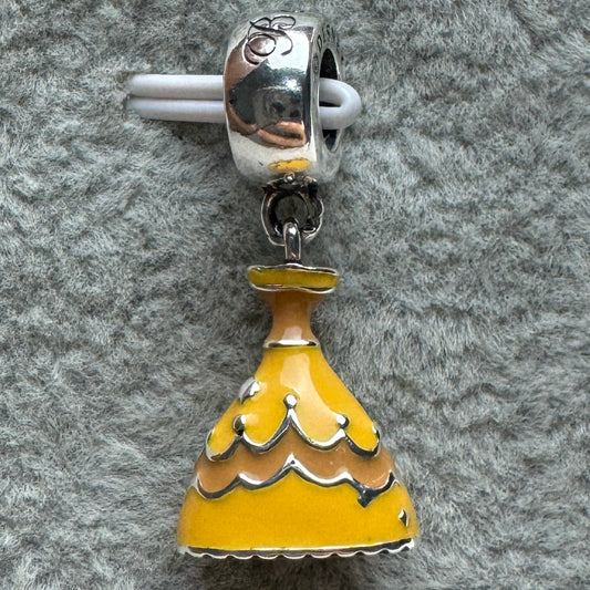 Charm Colgante Vestido Princesa Bella Disney Pandora Vista Frontal