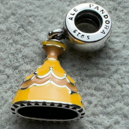 Charm Colgante Vestido Princesa Bella Disney Pandora Vista Lateral