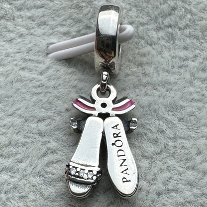 Charm Colgante Zapatillas De Ballet Bailarina Pandora Vista Desde Atrás