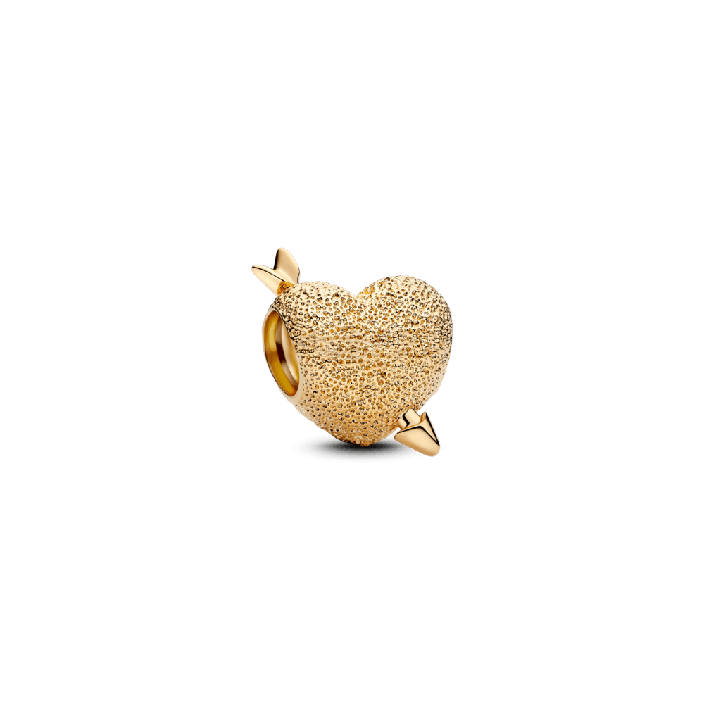 Charm Corazón Cupido Dorado