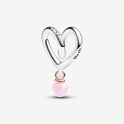 Charm Corazón Envuelto En Dos Tonos Mamá Mom Pandora