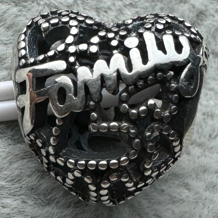 Charm Corazón Familia Family Pandora Vista Frontal