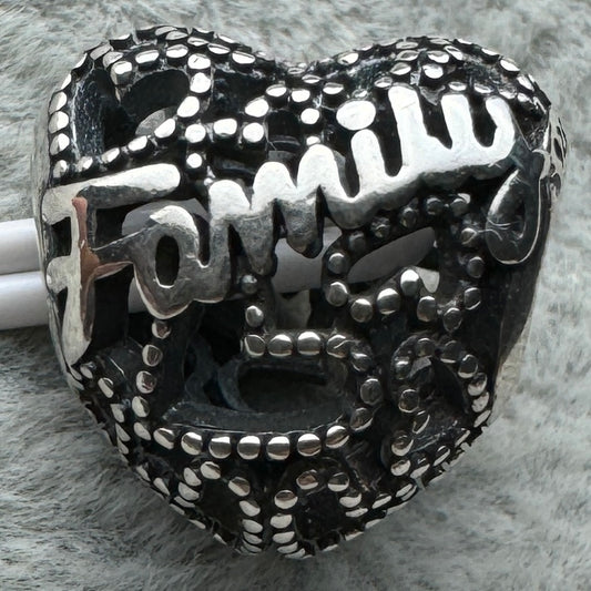 Charm Corazón Familia Family Pandora Vista Frontal