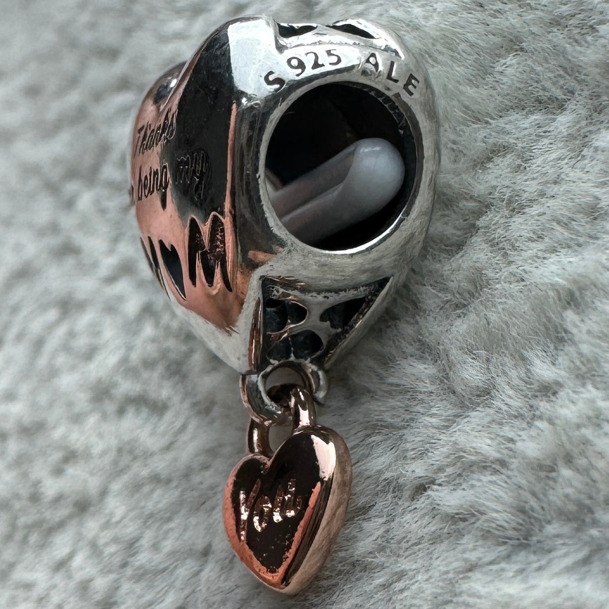 Charm Corazón Gracias Por Ser Mi Mamá Thanks For Being My Mom Pandora Vista Lateral
