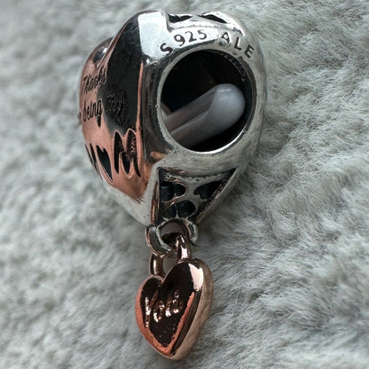 Charm Corazón Gracias Por Ser Mi Mamá Thanks For Being My Mom Pandora Vista Lateral