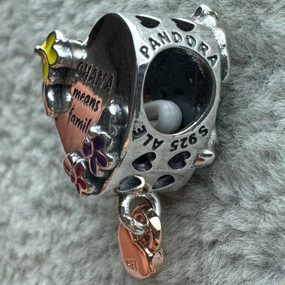 Charm Corazón Lilo Y Stitch Disney Pandora Vista Del Costado