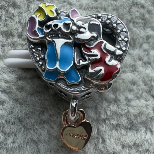 Charm Corazón Lilo Y Stitch Disney Pandora Vista Frontal