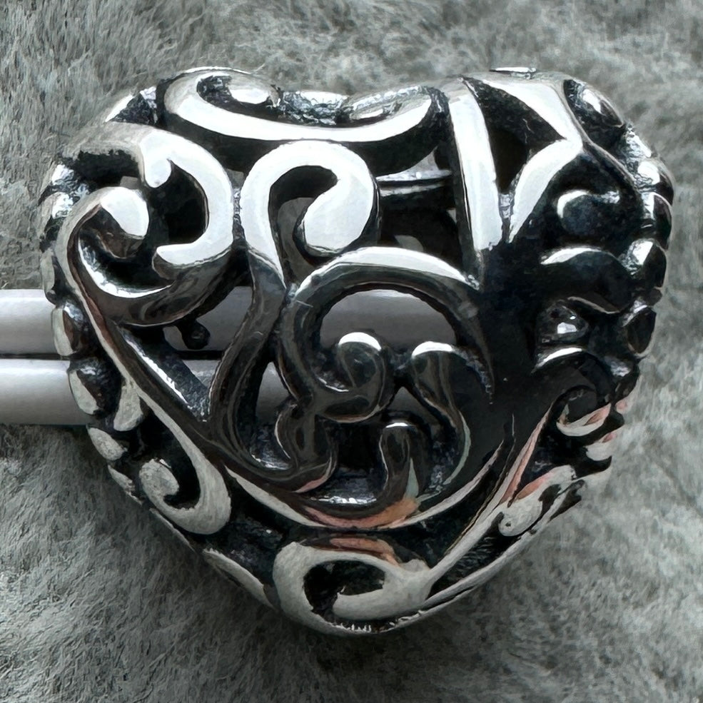Charm Corazón Naturaleza Pandora Vista Desde Atrás