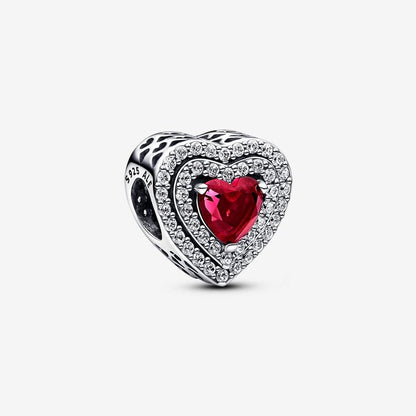 Charm Corazón Nivelado Rojo Brillante Pandora