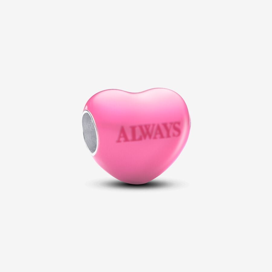 Charm Corazón Rojo A Rosa Mensaje Oculto Que Cambia De Color Pandora Tono Rosa Desde Atrás