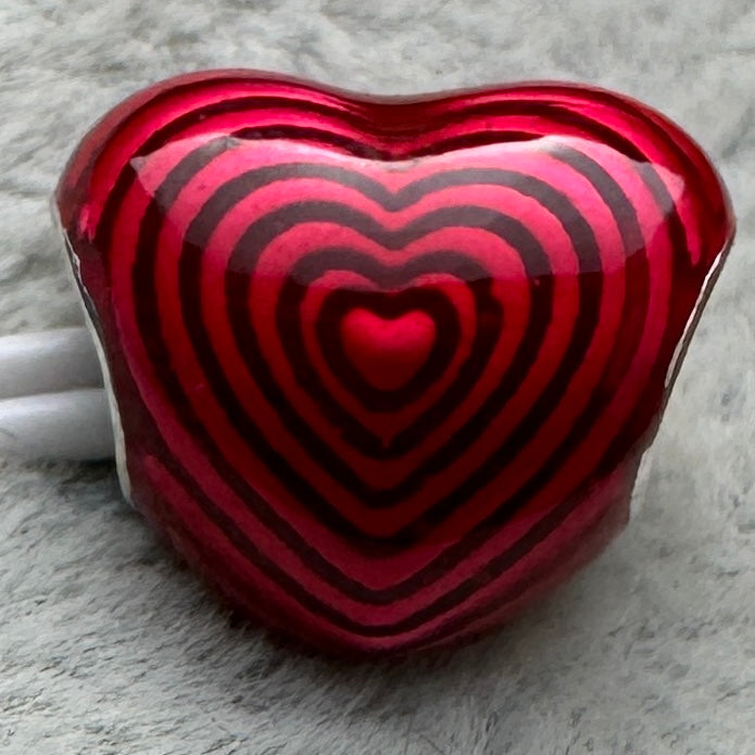 Charm Corazón Rojo Mamá Pandora Vista Desde Atrás