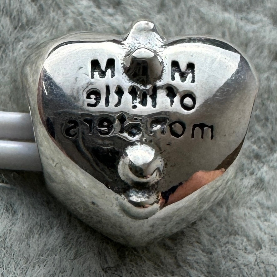 Charm Corazón Sonriendo Pandora Vista Desde Atrás
