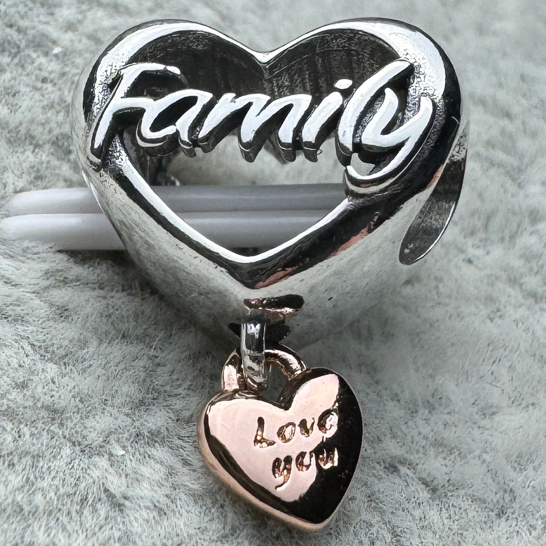 Charm Corazón Te Quiero Familia Pandora Vista Desde Atrás