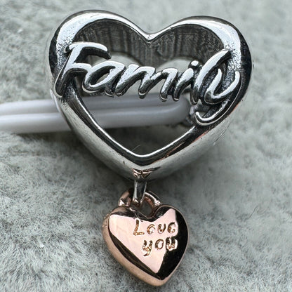 Charm Corazón Te Quiero Familia Pandora Vista Frontal