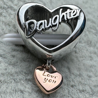 Charm Corazón Te Quiero Hija Pandora Vista Desde Atrás