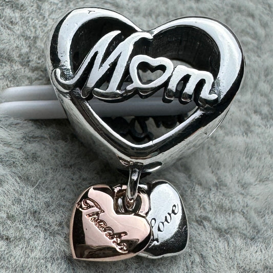 Charm Corazón Te Quiero Mamá Pandora Vista Frontal