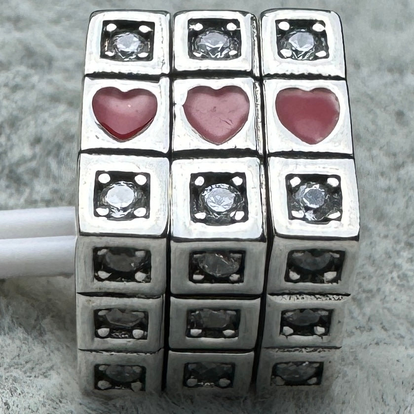 Charm Cubo Love Giratorio Pandora Vista Desde Atrás