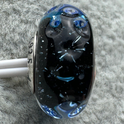 Charm De Cristal De Murano Océano Azul Pandora Vista Desde Atrás