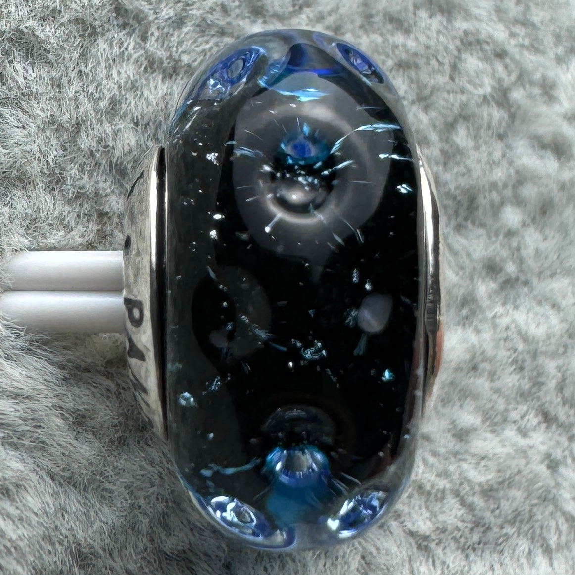 Charm De Cristal De Murano Océano Azul Pandora Vista Frontal