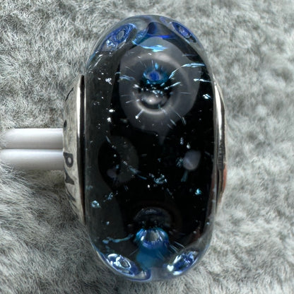 Charm De Cristal De Murano Océano Azul Pandora Vista Frontal