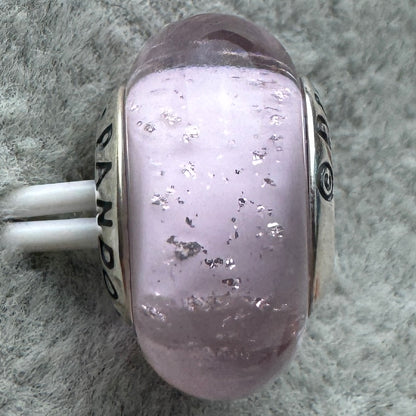 Charm De Cristal De Murano Rosa Princesa Aurora La Bella Durmiente Disney Pandora Vista Desde Atrás