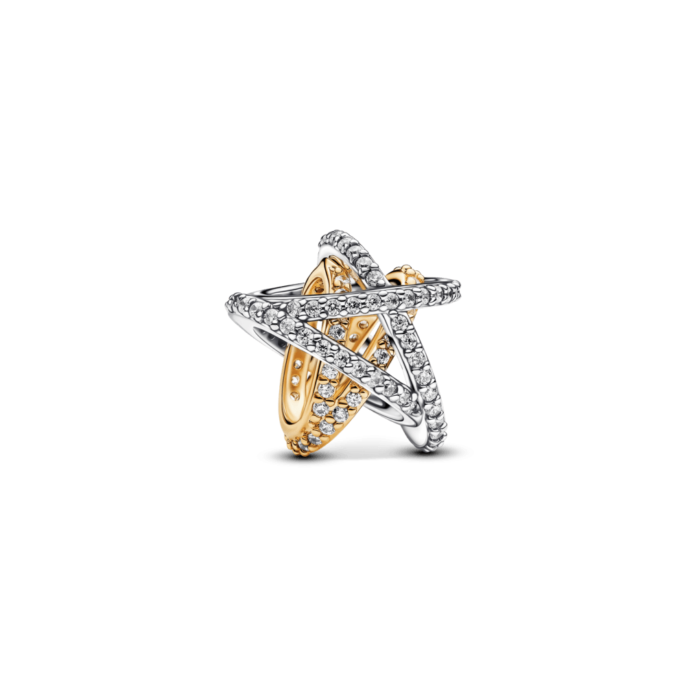 Charm Estrella Cruzada Brillante