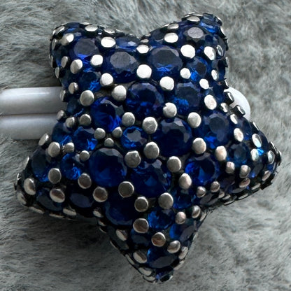 Charm Estrella Pavé Azul Pandora Vista Desde Atrás