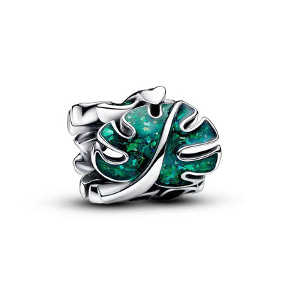 Charm Hoja De Monstera Verde Pandora
