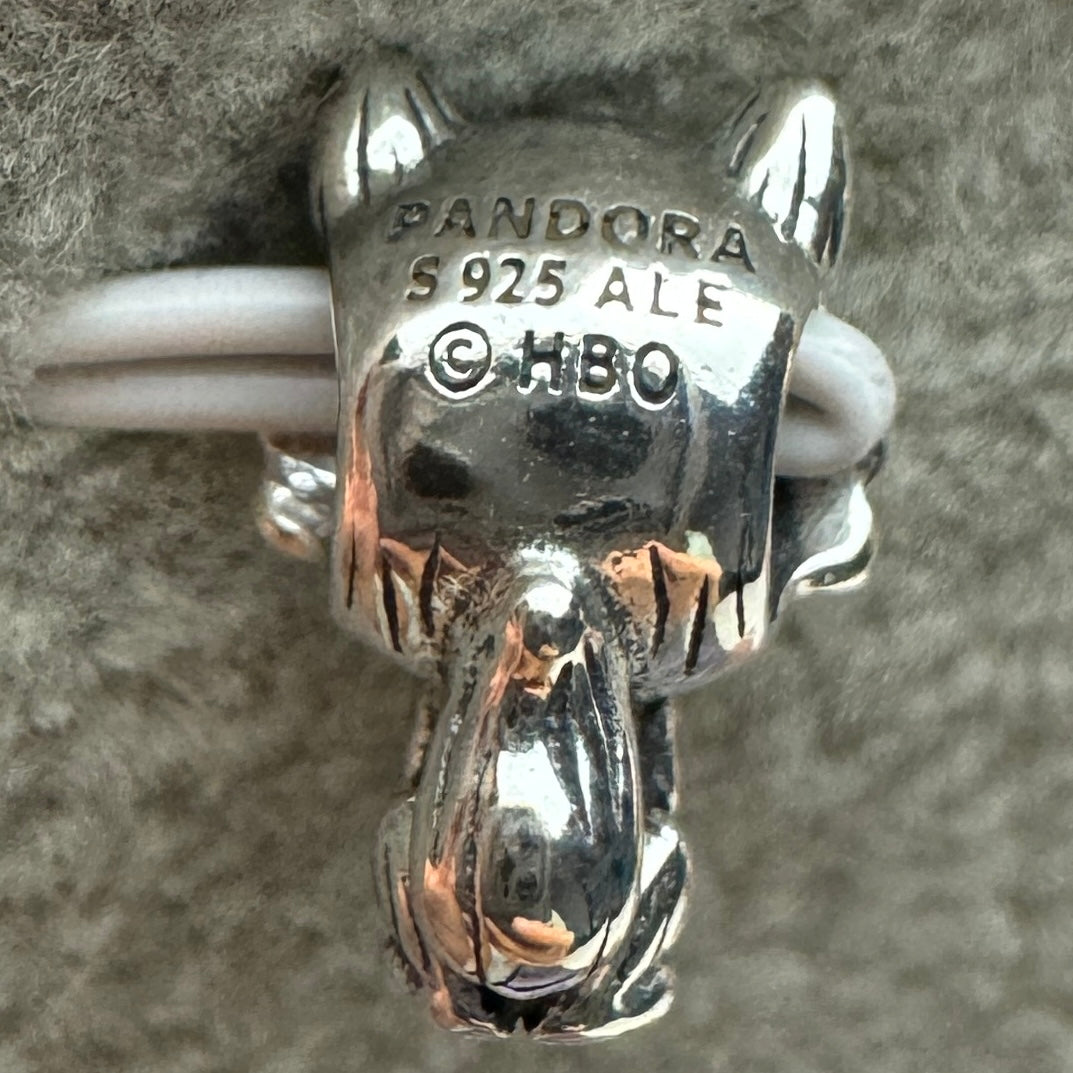 Charm Lobo Huargo Fantasma De Juego De Tronos Game Of Thrones Pandora Vista Desde Atrás