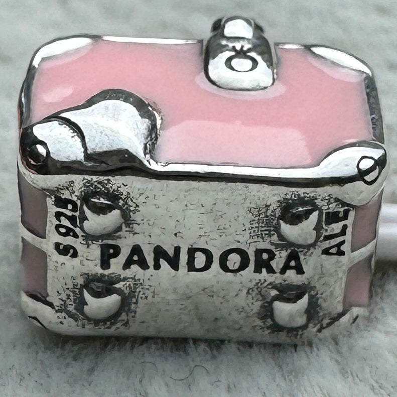 Charm Maleta De Viaje Rosa Pandora 4
