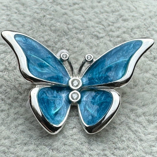 Charm Mariposa Grande Azul Pandora Vista Frontal
