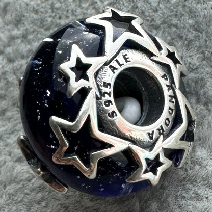 Charm Murano Galaxia Y Estrellas Pandora Vista Lateral