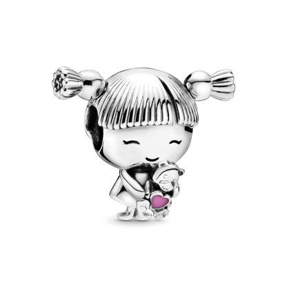 Charm Niña Abrazando Oso Pandora 4