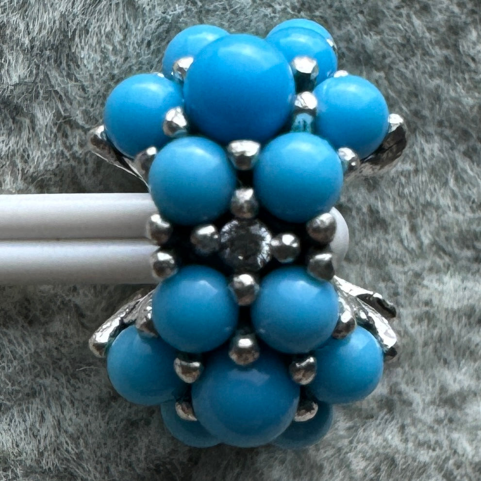 Charm Océano Azul Turquesa Pandora Vista Desde Atrás