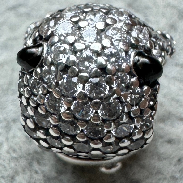 Charm Panda Brillante Pandora Vista Desde Arriba