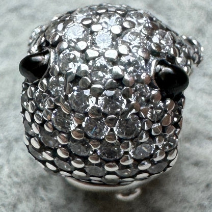 Charm Panda Brillante Pandora Vista Desde Arriba