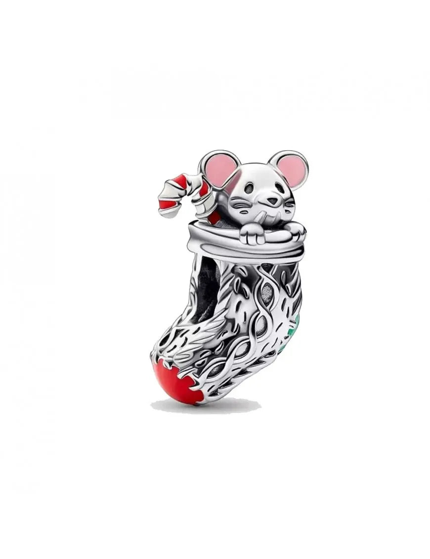 Charm Ratón Y Calcetín Navidad