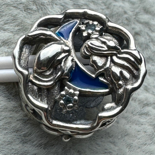 Charm Redondo Aladdín, Princesa Jazmine y Genio Disney Pandora Vista Frontal