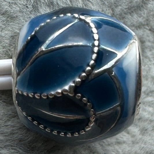Charm Redondo Alas De Mariposa Azul Pandora Vista Frontal