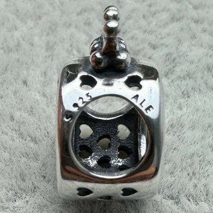 Charm Redondo Corona O Sencilla Pandora Vista Lateral