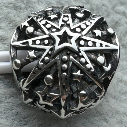 Charm Redondo Estrellas Celestiales Pandora Vista Desde Atrás