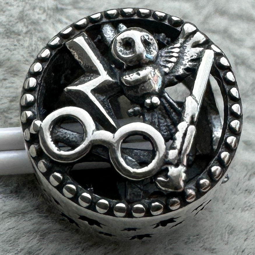 Charm Redondo Harry Potter Pandora Vista Desde Atrás
