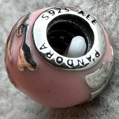 Charm Redondo Rosa Familia Y Castillo Disney Parks Pandora Vista Del Costado